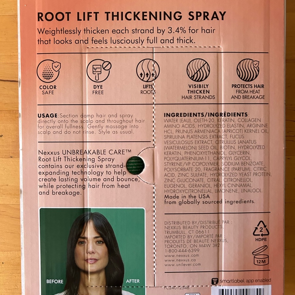 NEW SEALED/UNOPENED Nexxus Root Lift Thickening Spray - Picture 2 of 2